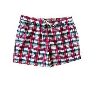 NEW Brooks Brother's Mens XL Plaid Drawstring Swimming Lined Preppy Short Trunks